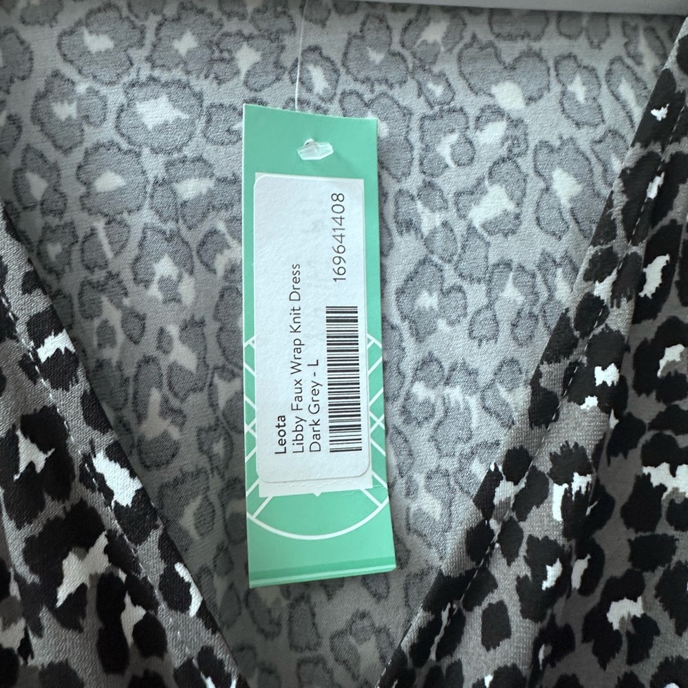 NWT Leota Black White and Grey Animal Print Dress from Stitch Fix - Picture 8 of 9
